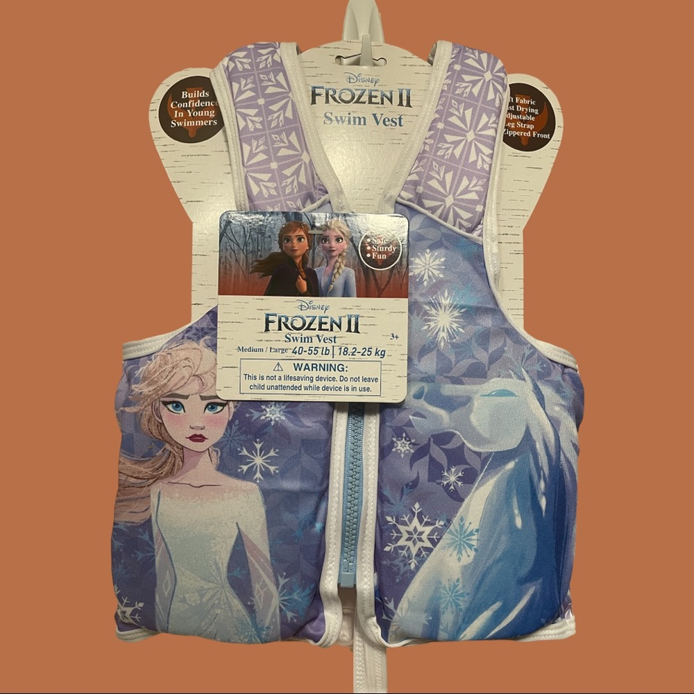 Frozen II Disney Swim Vest For‎ Kids 40-55lb